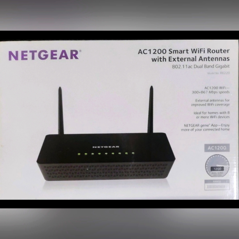 Netgear AC1200 Smart WiFi Router with External Antennas NIB